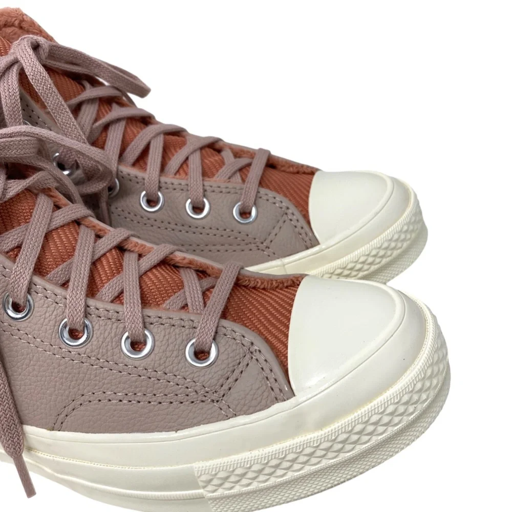 Converse Chuck 70 Counter Climate High Top Pink Leather Women's Sneakers A01332C - Picture 3 of 9